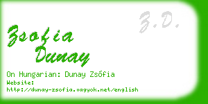 zsofia dunay business card